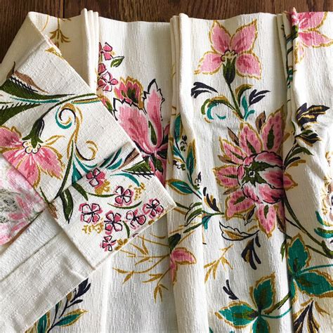 barkcloth fabric vintage